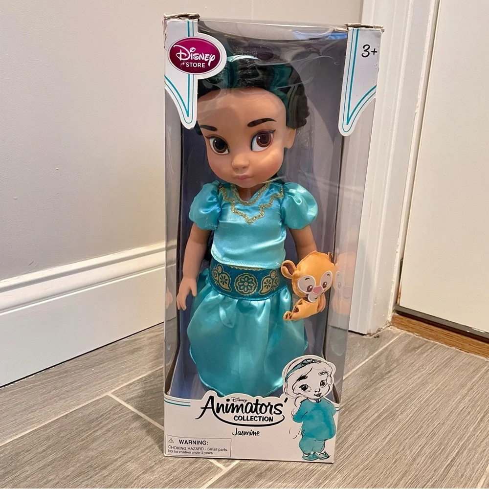 Disney Store Animators Collection Jasmine Doll & Raja Tiger 2015 Release*Read*